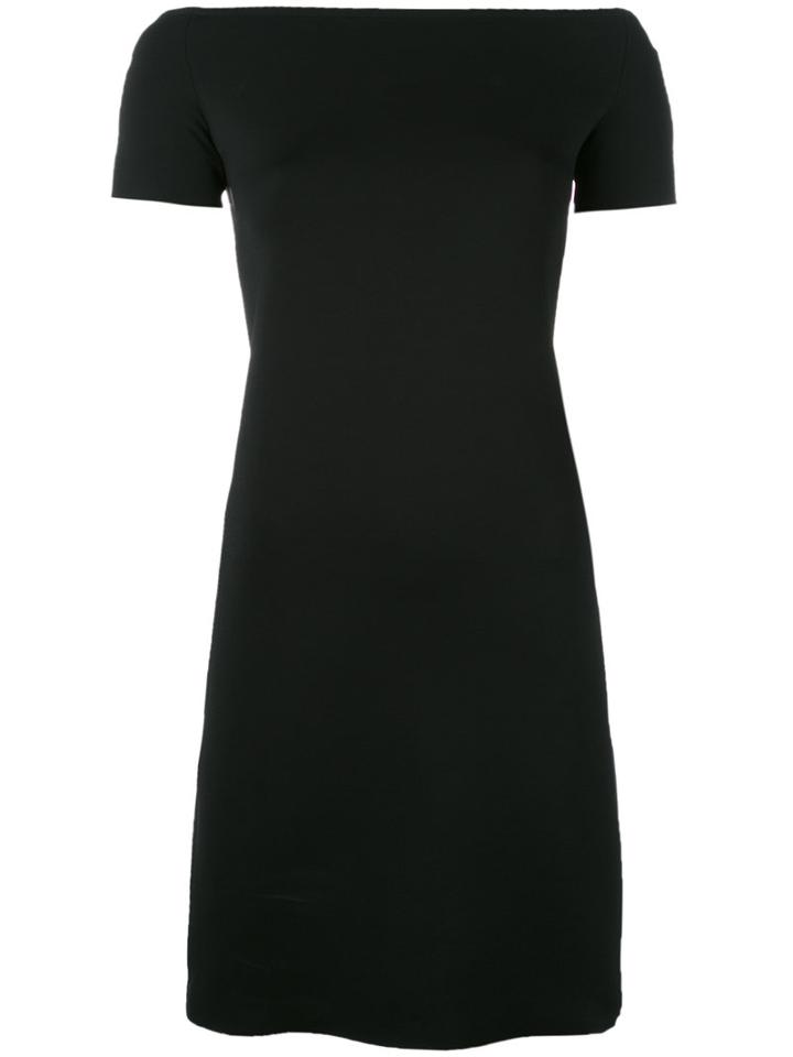 Helmut Lang - Boat Neck Fitted Dress - Women - Polyamide/spandex/elastane - S, Women's, Black, Polyamide/spandex/elastane