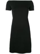 Helmut Lang - Boat Neck Fitted Dress - Women - Polyamide/spandex/elastane - S, Women's, Black, Polyamide/spandex/elastane