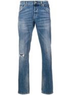 Dondup Stonewashed Rip Detailed Jeans - Blue