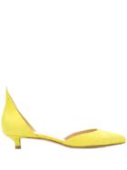 Francesco Russo Low Heel Pointed Pumps - Green