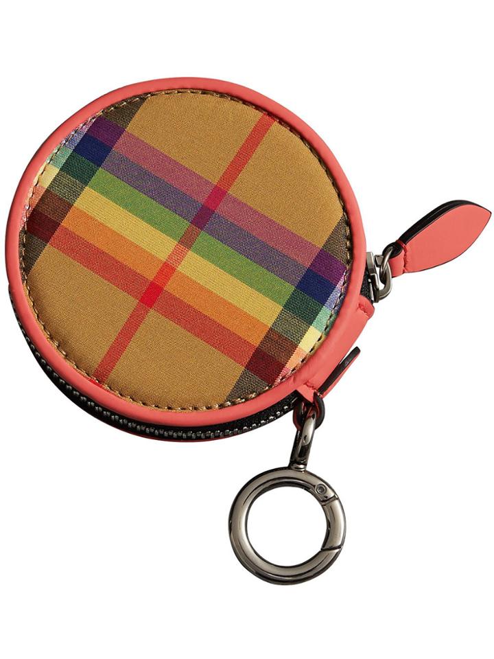 Burberry Rainbow Vintage Check Coin Case - Brown
