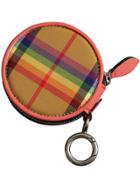 Burberry Rainbow Vintage Check Coin Case - Brown