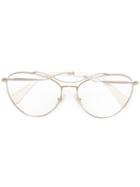 Miu Miu Eyewear Aviator Shaped Glasses, Grey, Metal/acetate