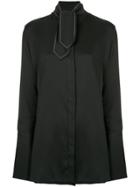 Ellery Scarf Neck Shirt - Black