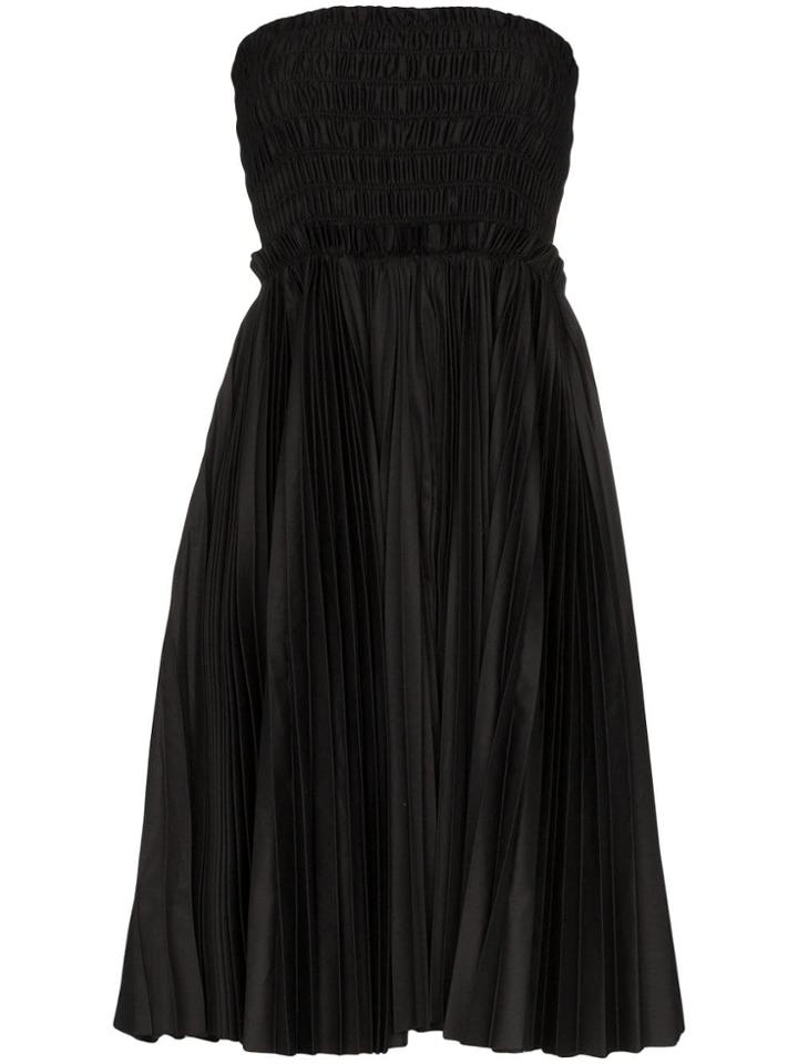 Khaite Rosa Smocked Midi Dress - Black