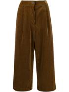 Mackintosh Wide Leg Corduroy Trousers - Brown
