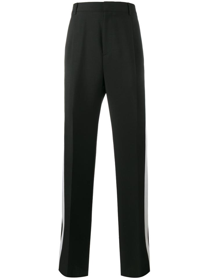 Givenchy Stripe Wide-leg Tuxedo Trousers - Black