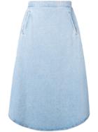 Mm6 Maison Margiela Oversized Denim Skirt - Blue