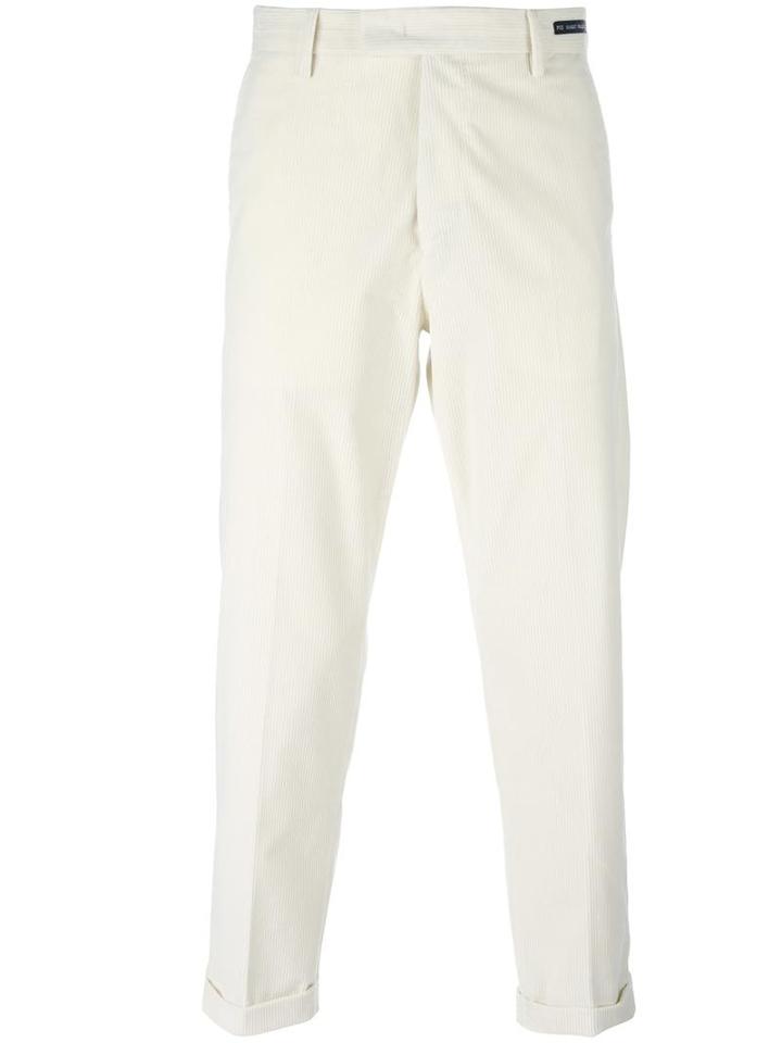 Pt01 Classic Chinos, Men's, Size: 56, White, Cotton/spandex/elastane