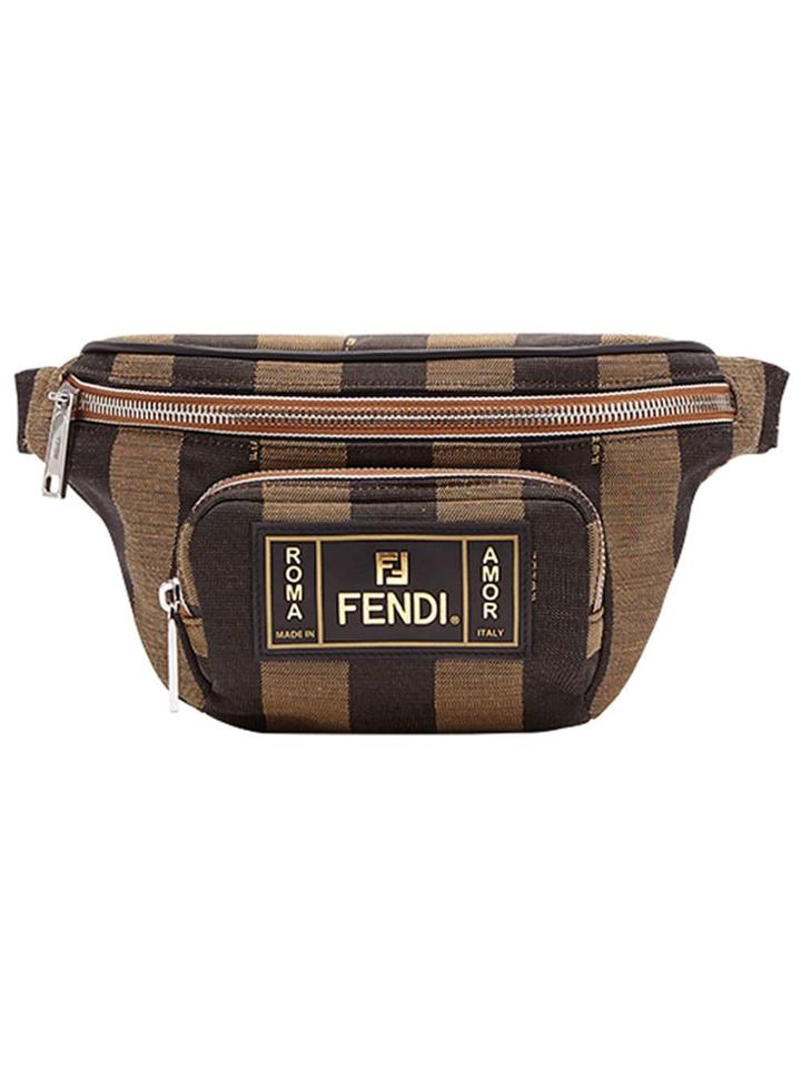 Fendi Striped Belt Bag - Brown