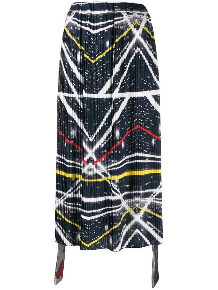 Ultràchic Pleated Midi Skirt - Blue