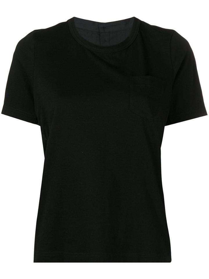Sacai Hybrid T-shirt Blouse - Black