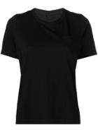 Sacai Hybrid T-shirt Blouse - Black
