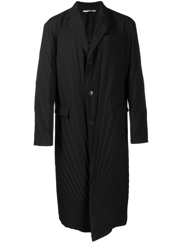 Valentino Pleated Coat - Black