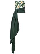 Oscar De La Renta Tie Detail Sequinned Top - White