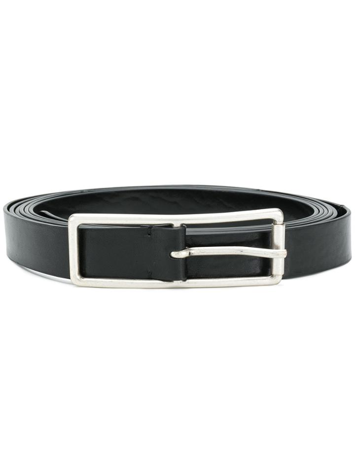 Ann Demeulemeester Oversized Buckle Belt - Black