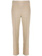 Hebe Studio High-waisted Smoking Pants - Neutrals