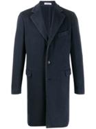 Boglioli Single-breasted Cashmere Coat - Blue