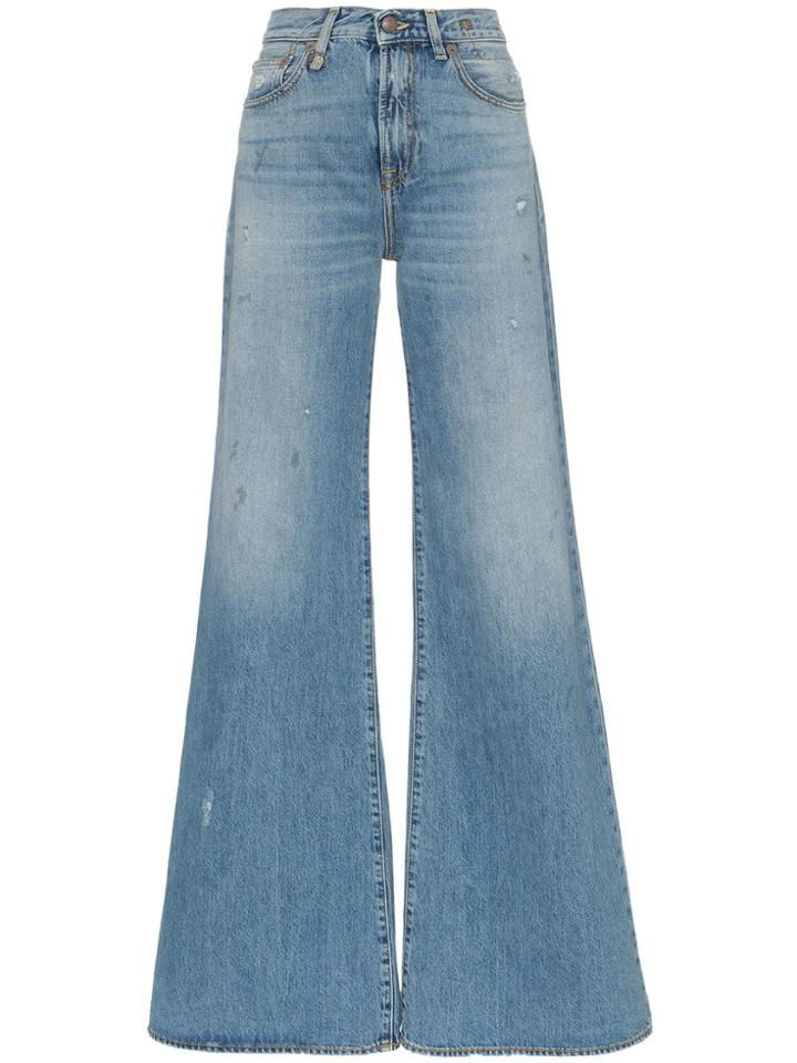 R13 Holly Wide Leg Jeans - Blue