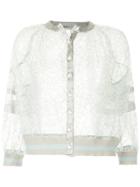 Kolor Cropped Lace Jacket - Grey