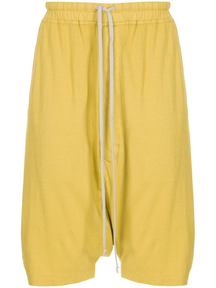 Rick Owens Drkshdw Drop Crotch Shorts - Yellow & Orange