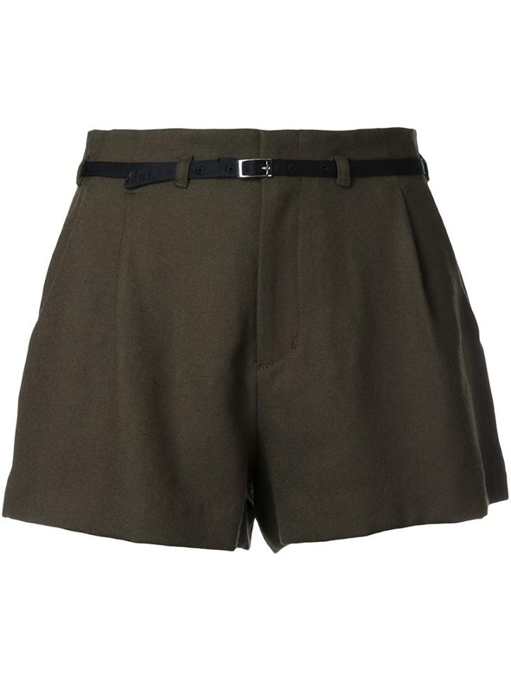 Guild Prime Belted Shorts, Women's, Size: 34, Green, Wool