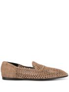 Dolce & Gabbana Perforated Slippers - Brown
