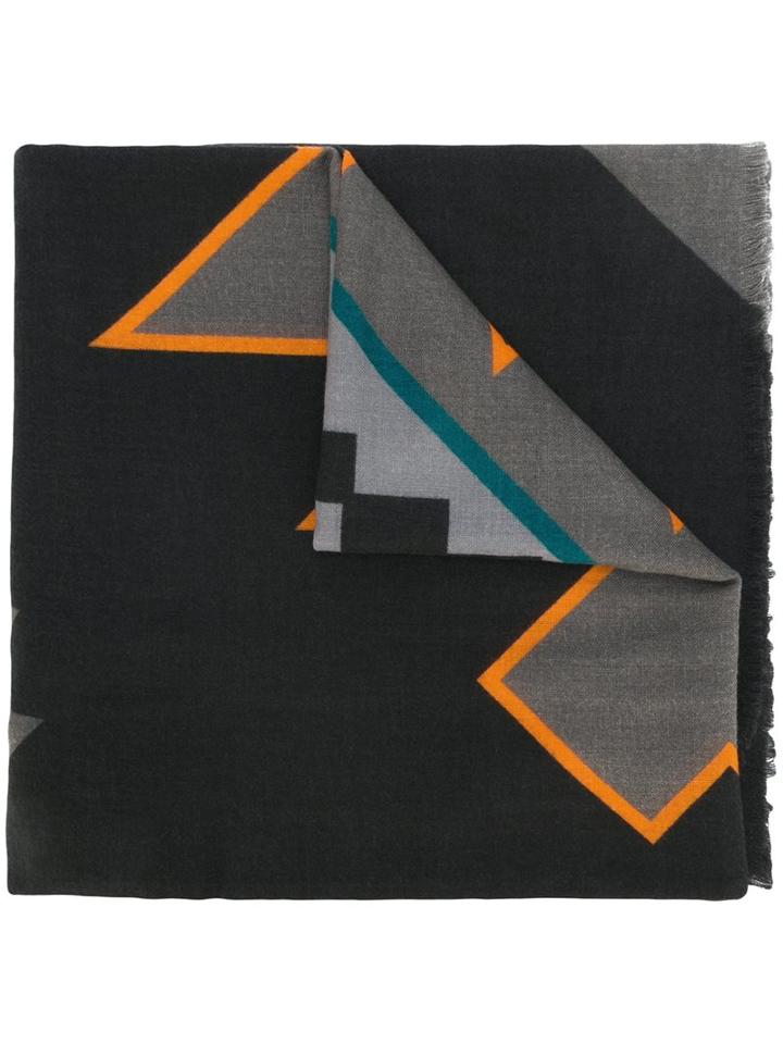 Marcelo Burlon County Of Milan 'chapelco' Scarf, Men's, Black, Wool