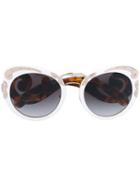 Prada Eyewear - Round Sunglasses - Women - Acetate/metal - 54, White, Acetate/metal