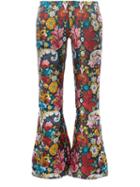 Marques'almeida - Floral-printed Cropped Trousers - Women - Polyester - 6, Polyester