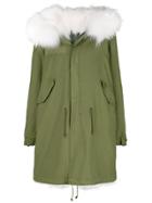 Mr & Mrs Italy Fur Hood Parka Coat - Green