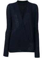Humanoid - Knit Wrap Top - Women - Virgin Wool - L, Blue, Virgin Wool