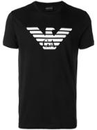 Emporio Armani Logo Printed Short Sleeve T-shirt - Black