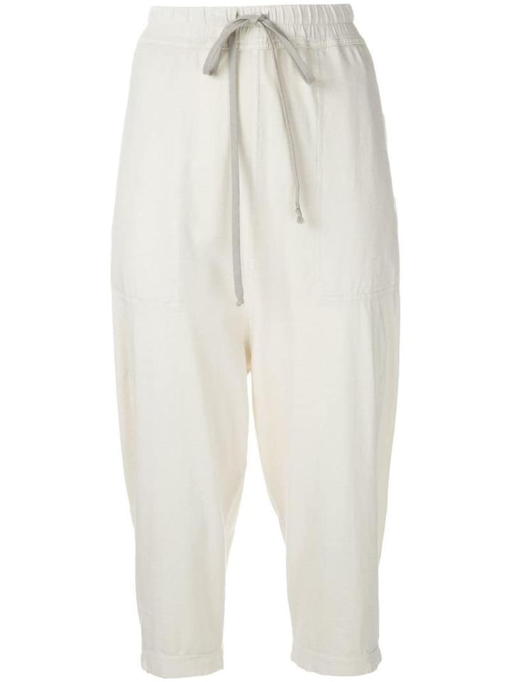 Rick Owens Drkshdw Drawstring Cropped Trousers - Neutrals