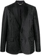 John Richmond Skull Jacquard Blazer - Black