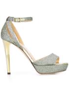 Jimmy Choo Kayden Sandals, Women's, Size: 40, Grey, Metallic Fibre/leather