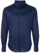Giorgio Armani Basic Plain Shirt - Blue