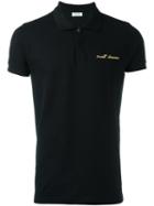 Saint Laurent Sweet Dreams Embroidered Polo Shirt, Men's, Size: Medium, Black, Cotton