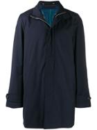 Paul Smith Concealed Zip Rain Coat - Blue