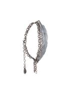 M. Cohen Leaf Plate Bracelet - Grey