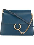 Chloé Faye Shoulder Bag, Women's, Blue, Goat Skin