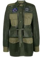 Mr & Mrs Italy Knit Military Coat - Green