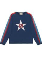 Gucci Sweatshirt With Gg Star - Blue
