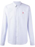 Ami Alexandre Mattiussi Ami De Coeur Shirt, Men's, Size: 42, Blue, Cotton