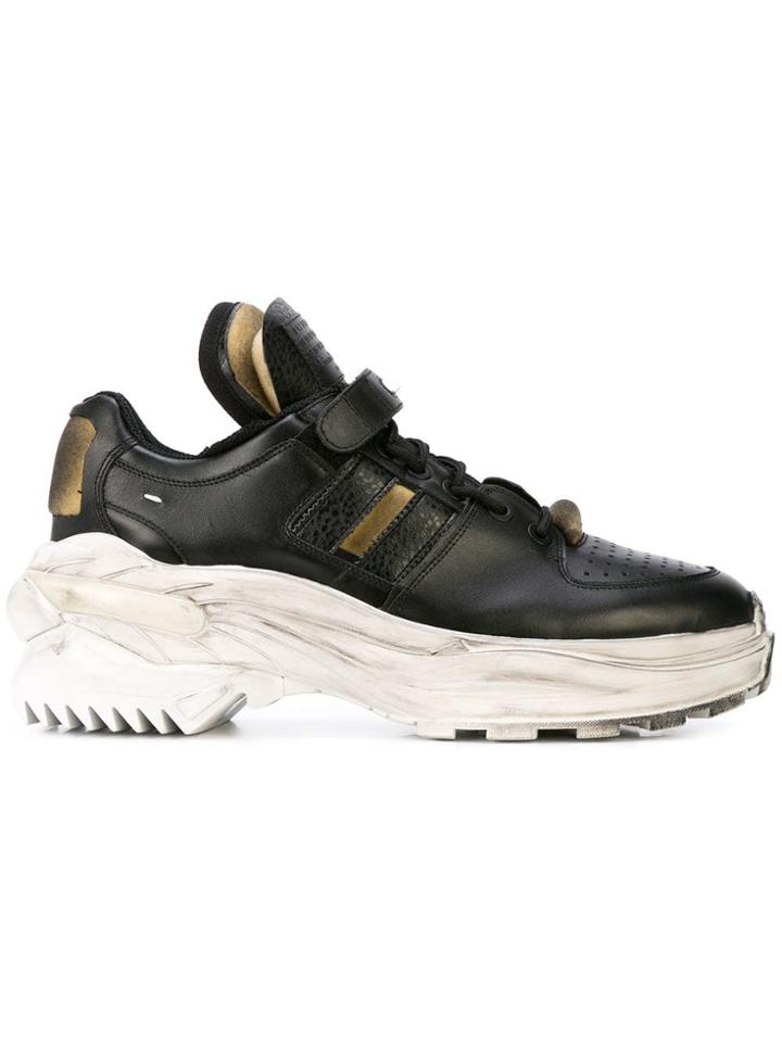 Maison Margiela Distressed Chunky Sole Sneakers - Black