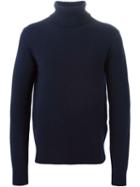 Ami Alexandre Mattiussi Roll Neck Sweater, Men's, Size: Large, Black, Merino