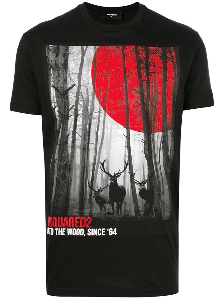 Dsquared2 - Printed T-shirt - Men - Cotton - Xl, Black, Cotton