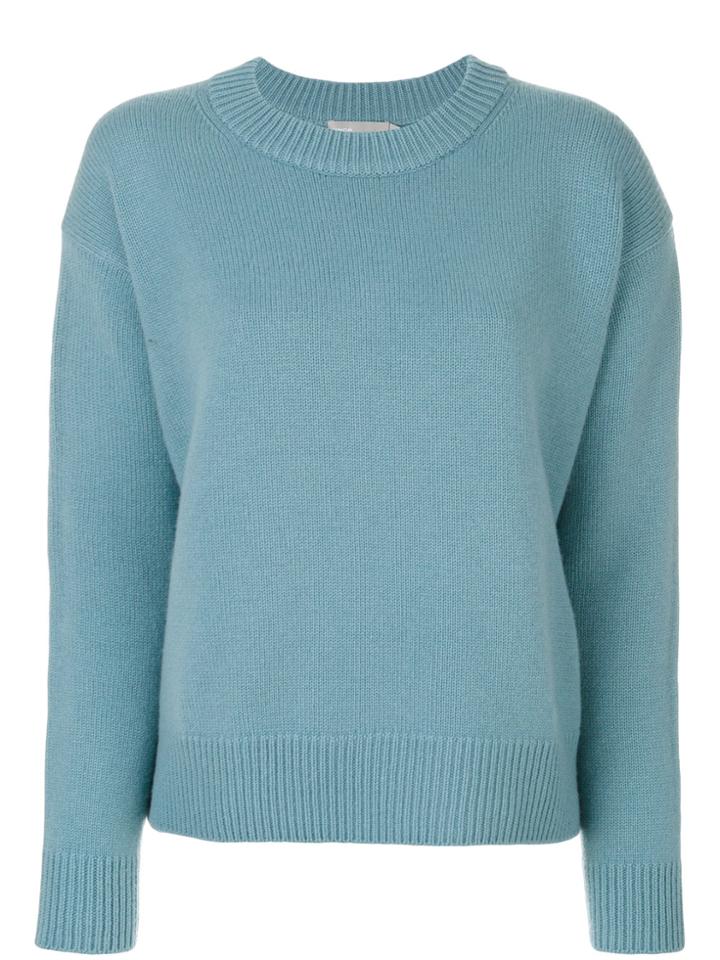 Vince Ribbed Knit Jumper - Blue