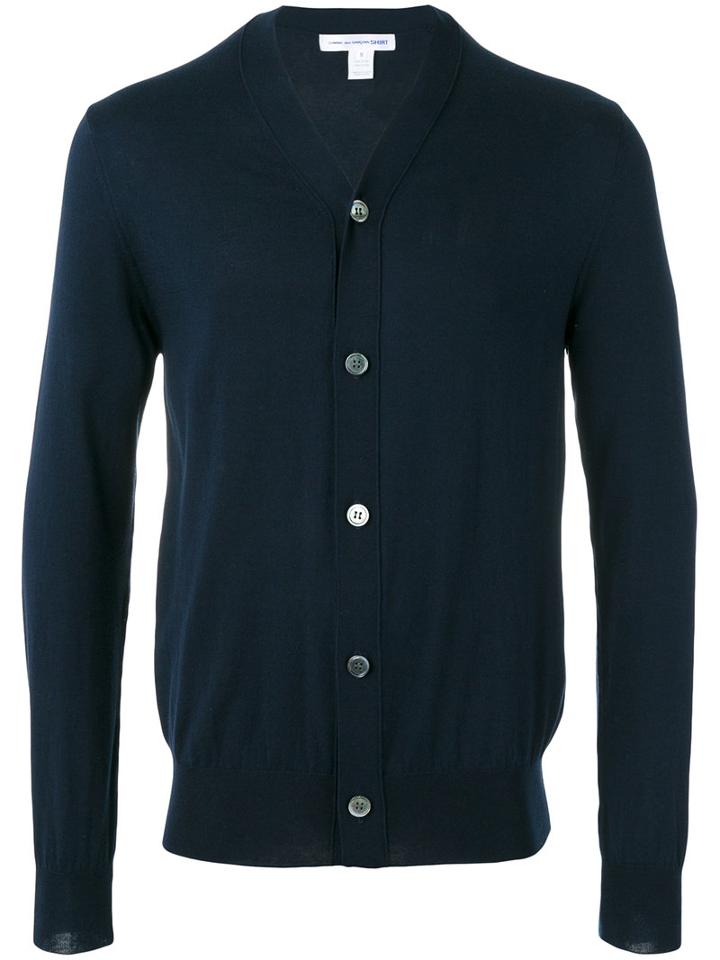 Comme Des Garçons Shirt - Classic Cardigan - Men - Cotton - S, Blue, Cotton