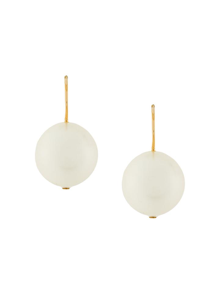 Aurelie Bidermann Cheyne Walk Oversize Pearl Earrings - Nude &
